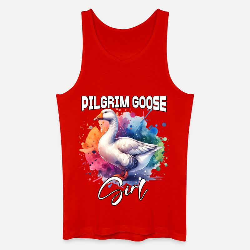Pilgrim Goose Mädchen Pilgrim Gans - Männer Bio Tank Top - Rot