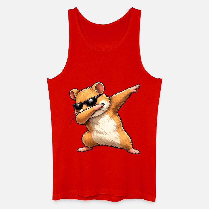 Dabbing Goldhamster - Männer Bio Tank Top - Rot