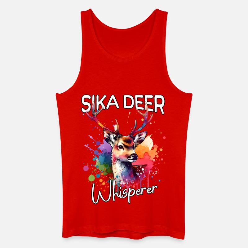 Sikahirsch Flüsterer - Männer Bio Tank Top - Rot