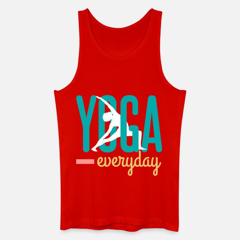 Yoga - Männer Bio Tank Top - Rot