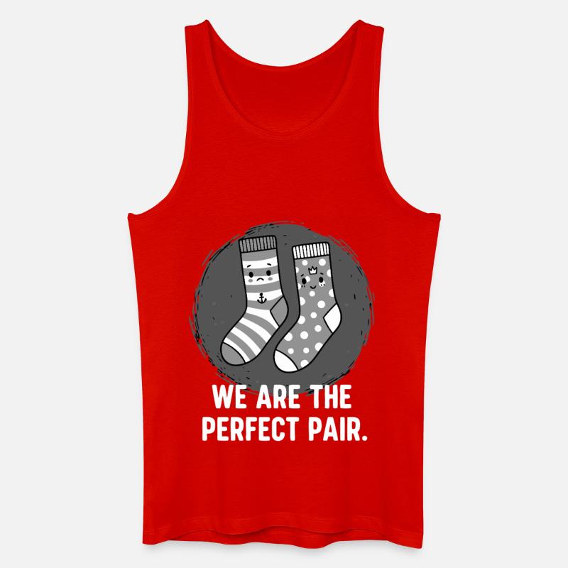 Perfektes Paar Socken - Männer Bio Tank Top - Rot