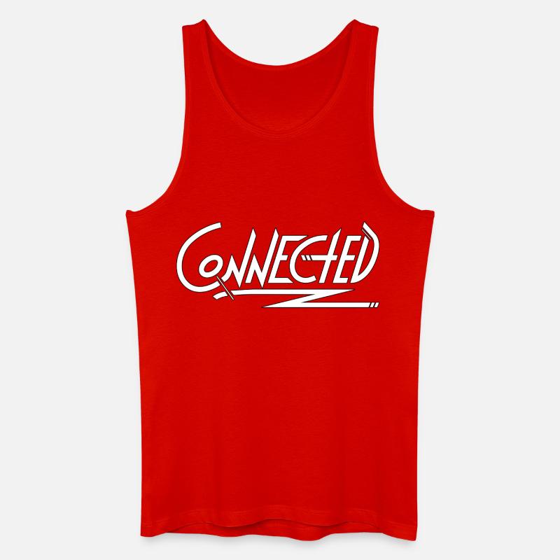 Connected_white_simple - Men’s Organic Tank Top - red