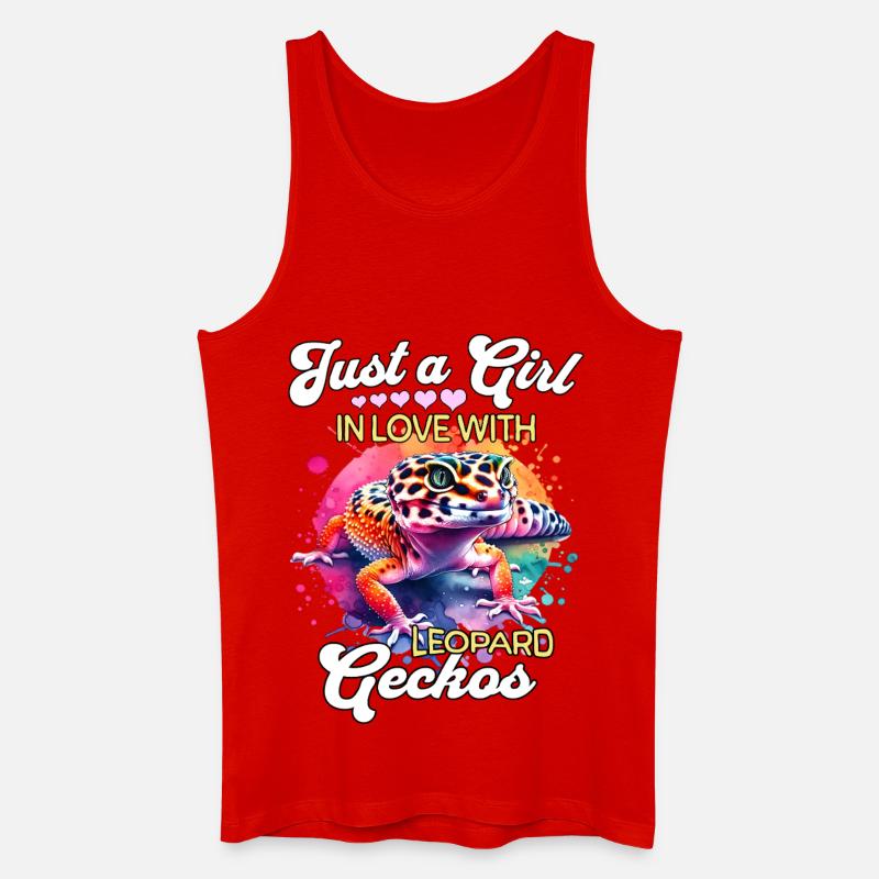 Mädchen Leopardgecko - Männer Bio Tank Top - Rot