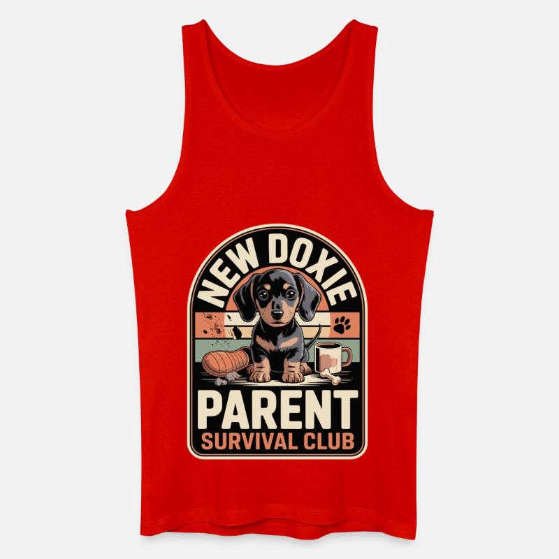 Dackel Survival Club - Männer Bio Tank Top - Rot