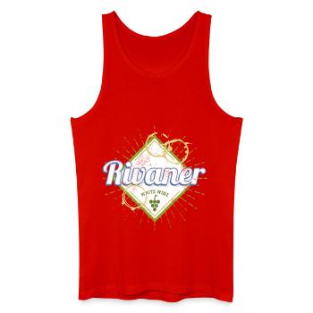 Rivaner Rebe Vintage Weintrinker und Winzer Design - Männer Bio Tank Top - Rot - Vorne