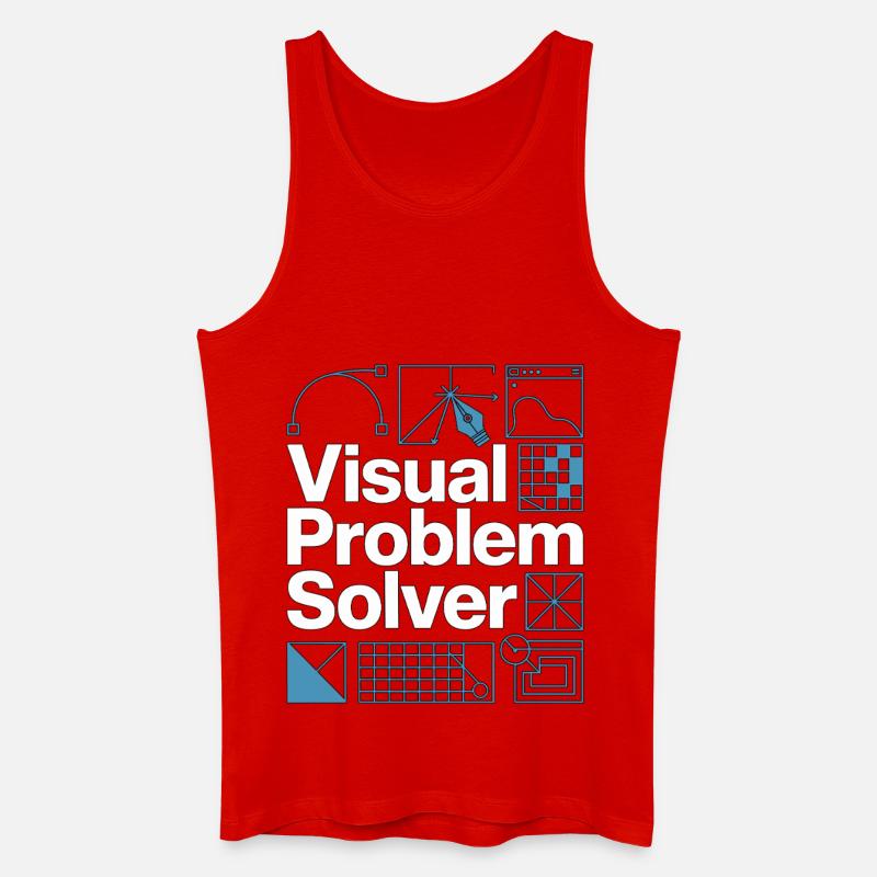 Graphic Designer Visual Problem Creative Designer - Männer Bio Tank Top - Rot