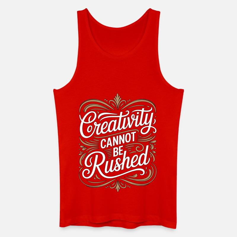 Graphic Designer Creativity Cannot Visual Artist - Männer Bio Tank Top - Rot