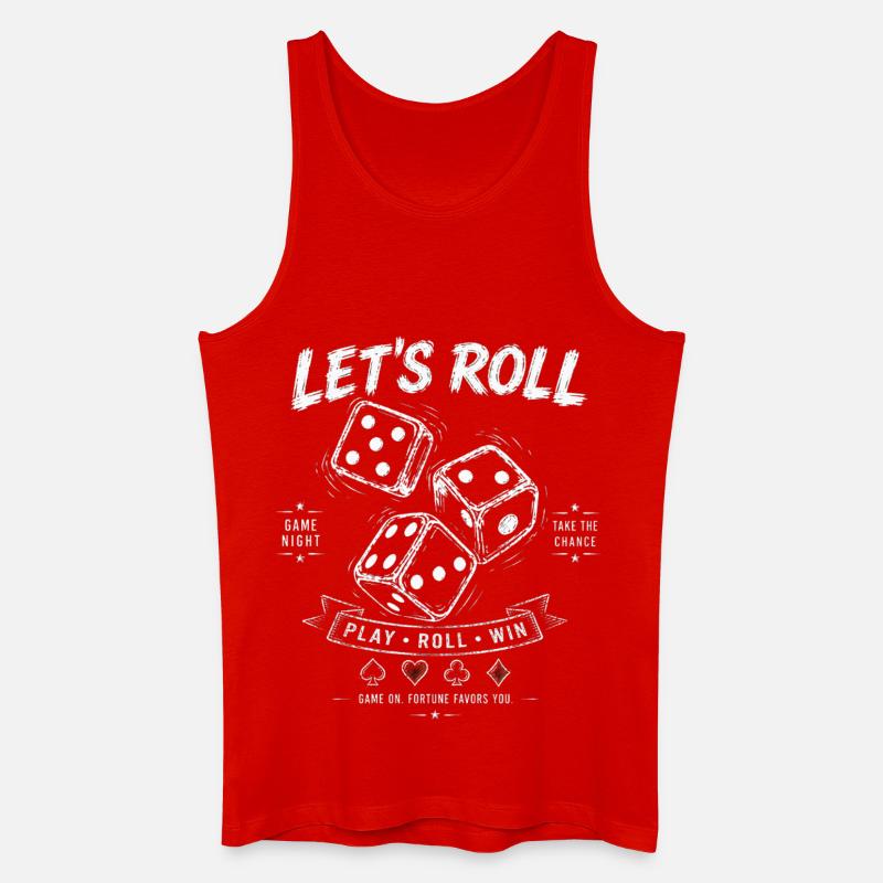 Let's Roll Dice – Spieleabend Geschenkidee - Männer Bio Tank Top - Rot