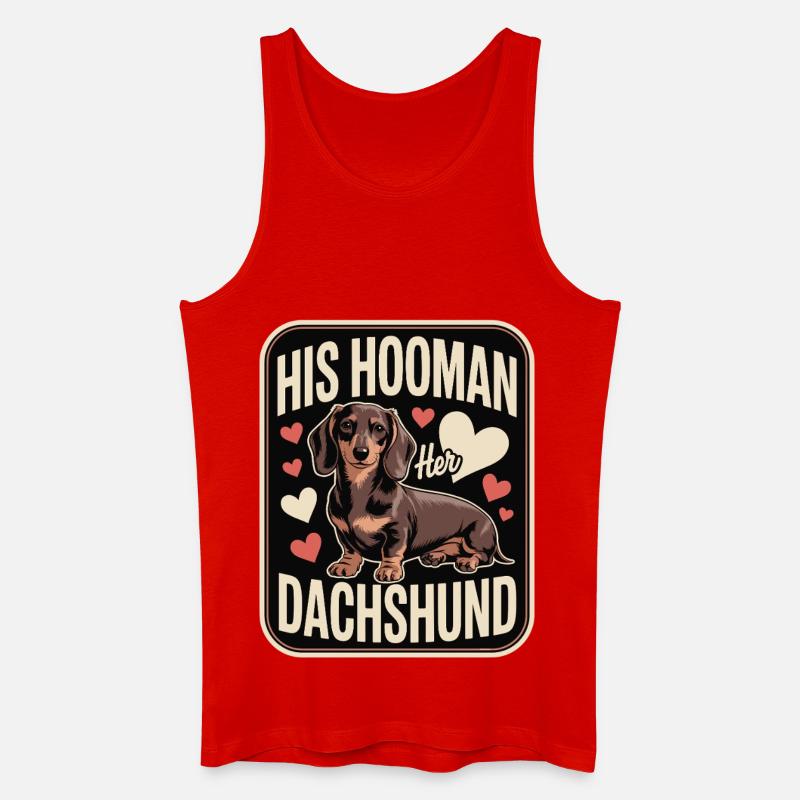 Dackel Liebe - Männer Bio Tank Top - Rot