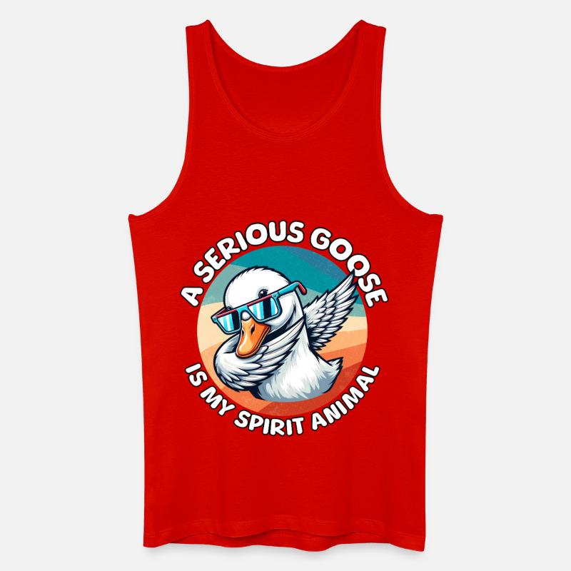 Lustige Gans Sprüche - Männer Bio Tank Top - Rot