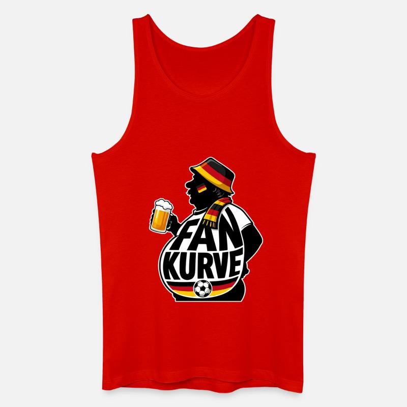 Fankurve Bierfreude Design - Männer Bio Tank Top - Rot