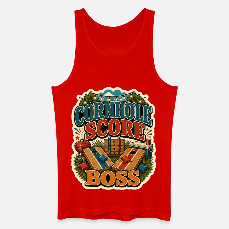 CORNHOLE SCORE - Männer Bio Tank Top - Rot