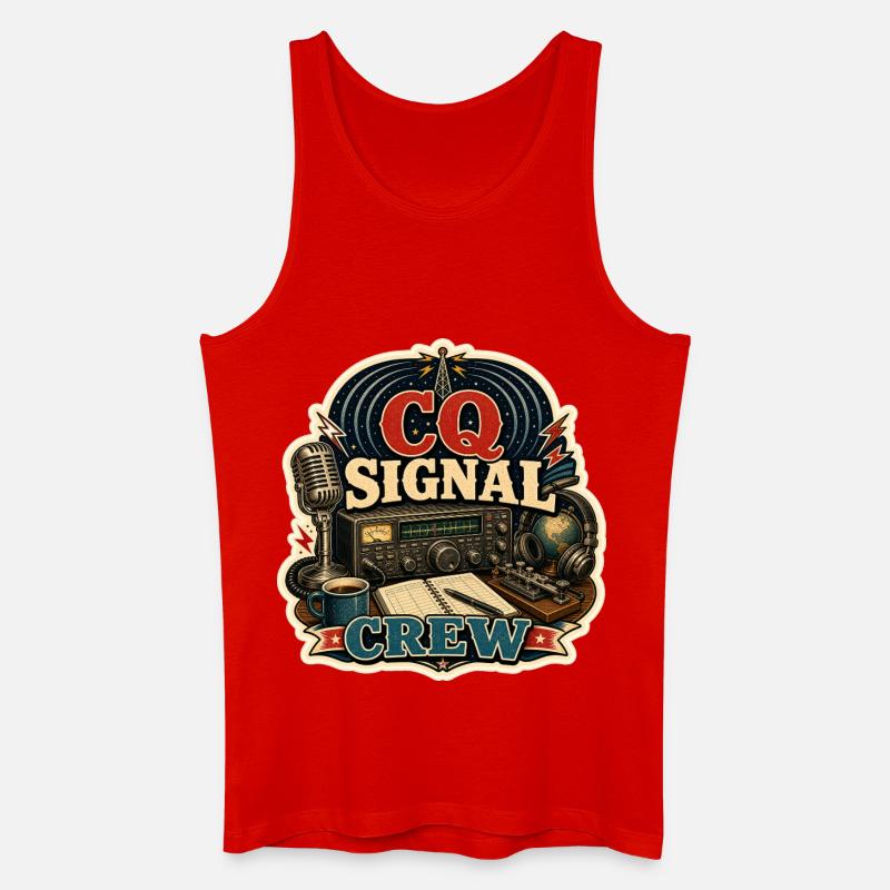 CQ SIGNAL CREW - Männer Bio Tank Top - Rot