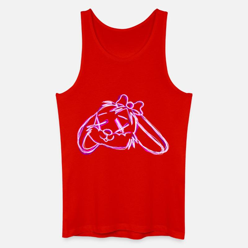 Dead Bunny Pink - Männer Bio Tank Top - Rot