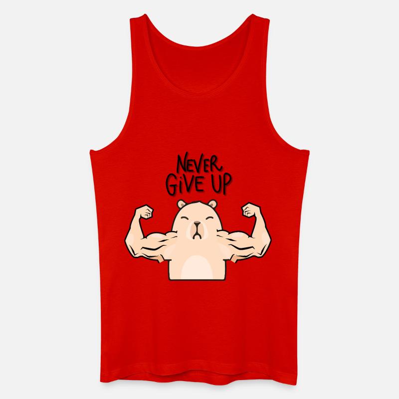 Capybara-Bodybuilder - Männer Bio Tank Top - Rot