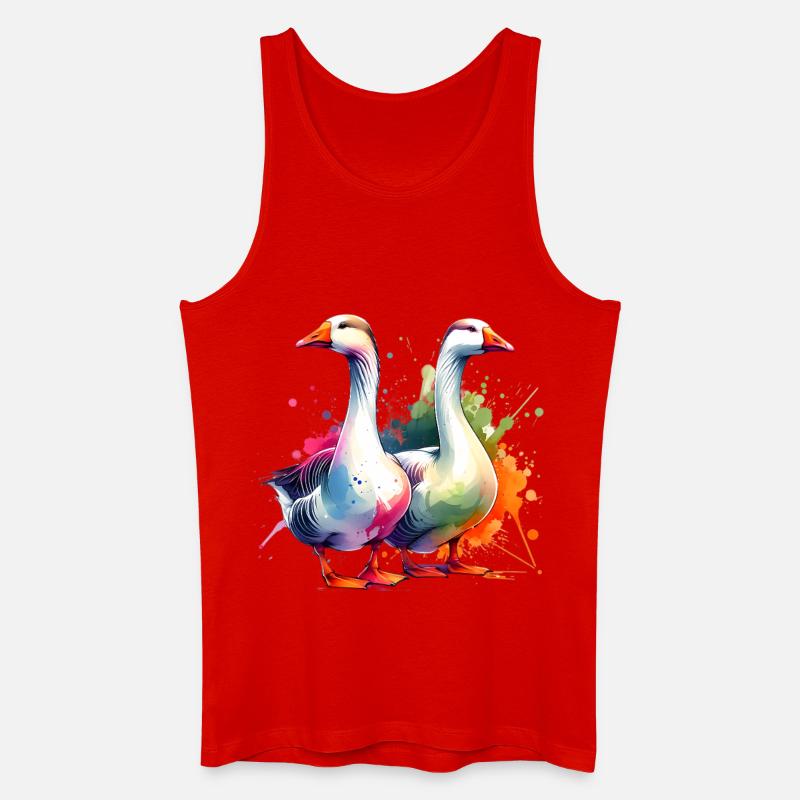 Gans Goose - Männer Bio Tank Top - Rot