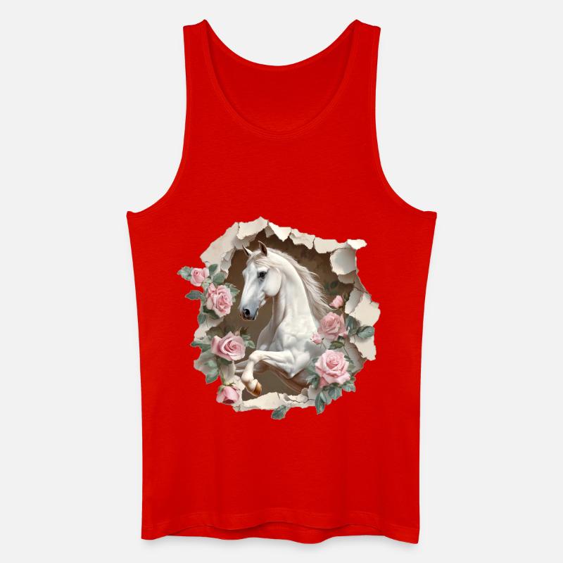Pferd - Männer Bio Tank Top - Rot