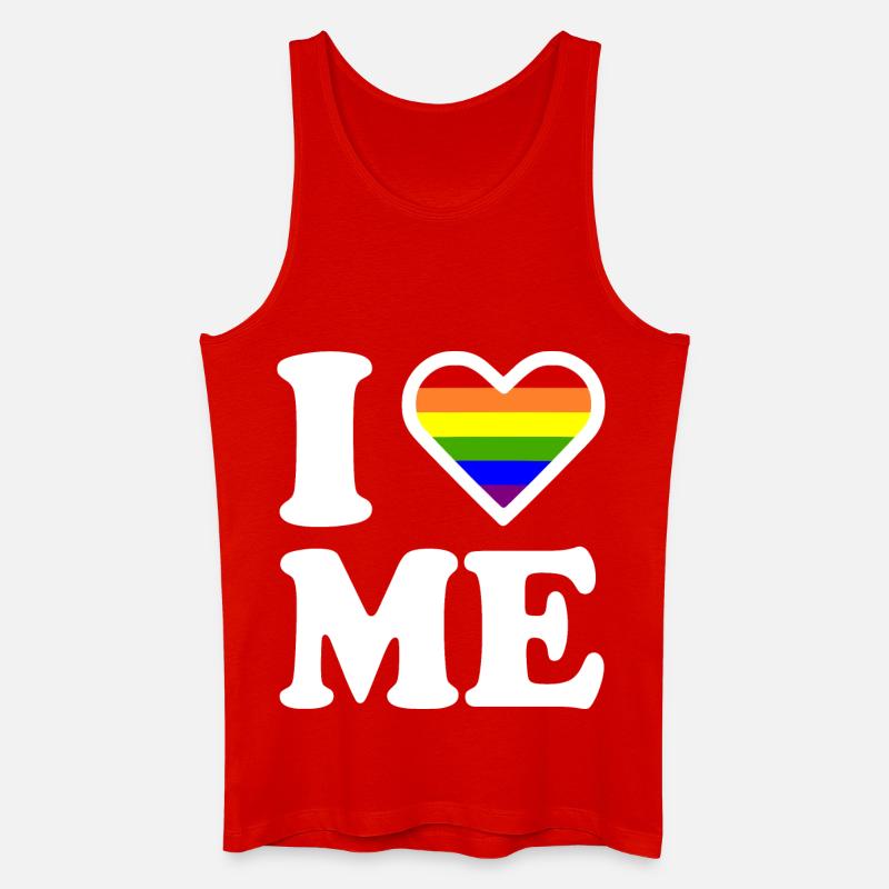 I love me - Männer Bio Tank Top - Rot