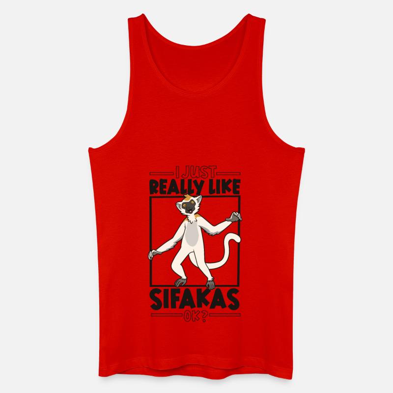 Ich liebe Sifakas - Sifaka - Männer Bio Tank Top - Rot