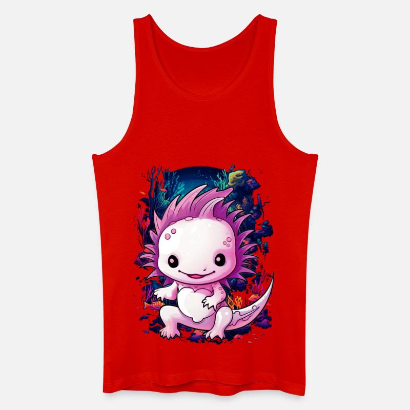 Axolotl - Männer Bio Tank Top - Rot