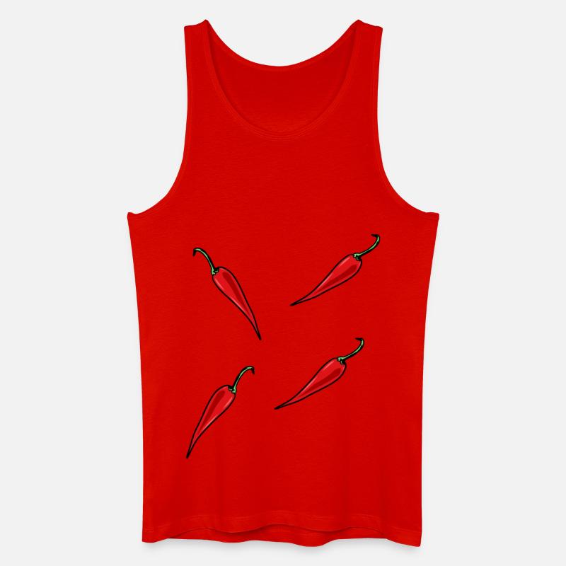 Paprika Chilli Gewürz - Männer Bio Tank Top - Rot