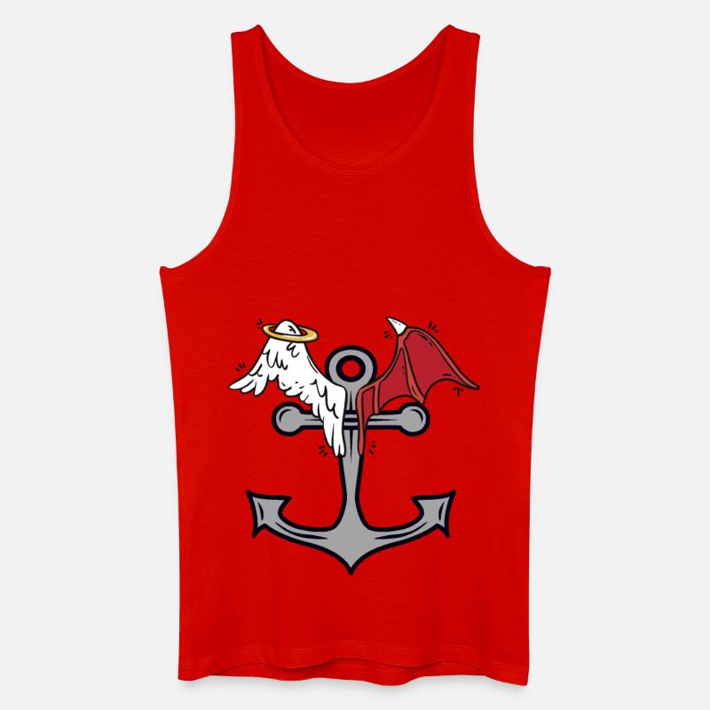 Anker Seefahrt himmlisch teuflisch maritim - Männer Bio Tank Top - Rot