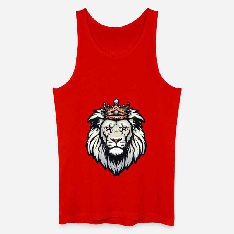 Glänzender König - Männer Bio Tank Top - Rot
