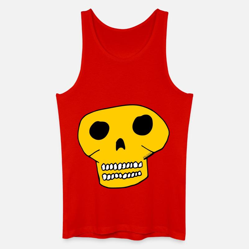 Totenkopf - Schädel - Männer Bio Tank Top - Rot