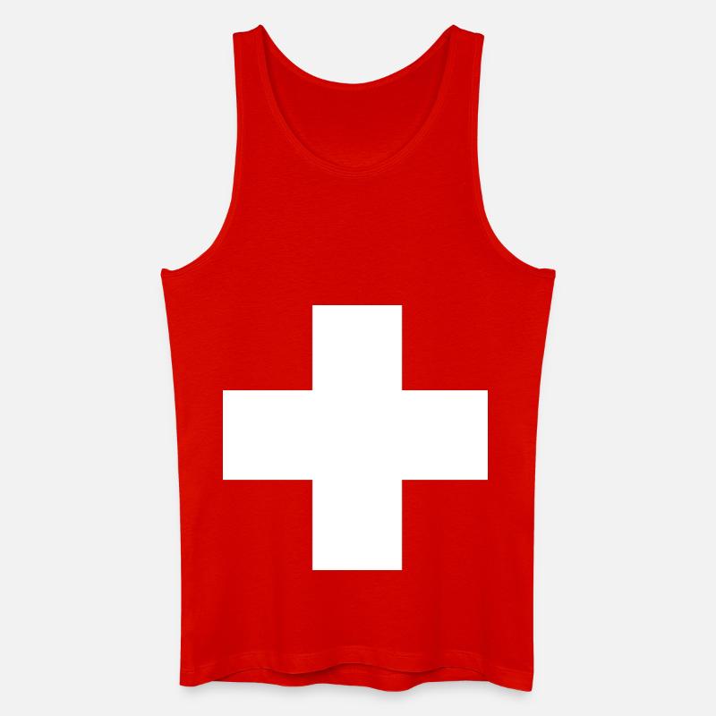 Schweiz - Männer Bio Tank Top - Rot