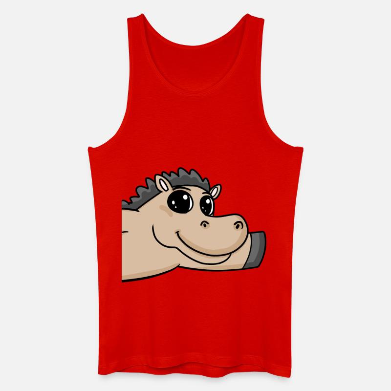 Pferd Gruß Begrüßung - Männer Bio Tank Top - Rot