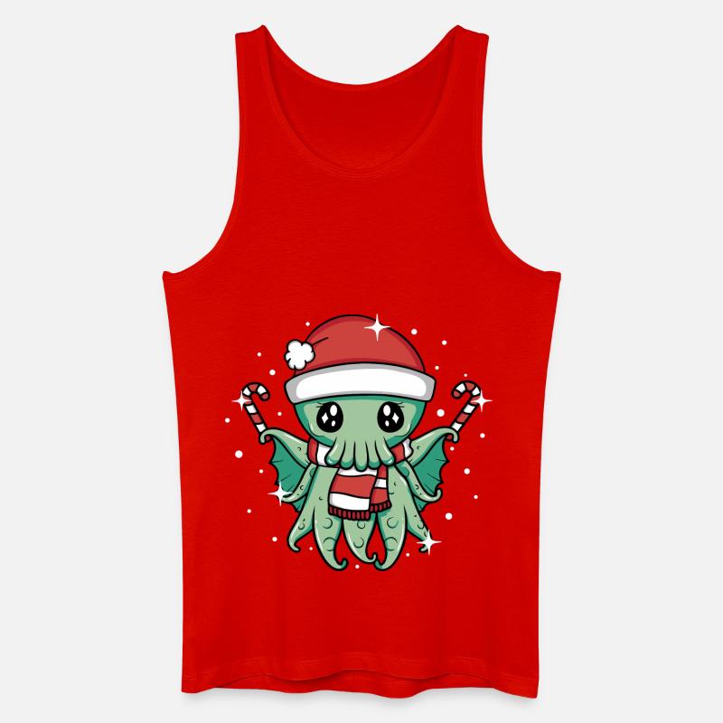 Weihnachten Cthulhu - Männer Bio Tank Top - Rot