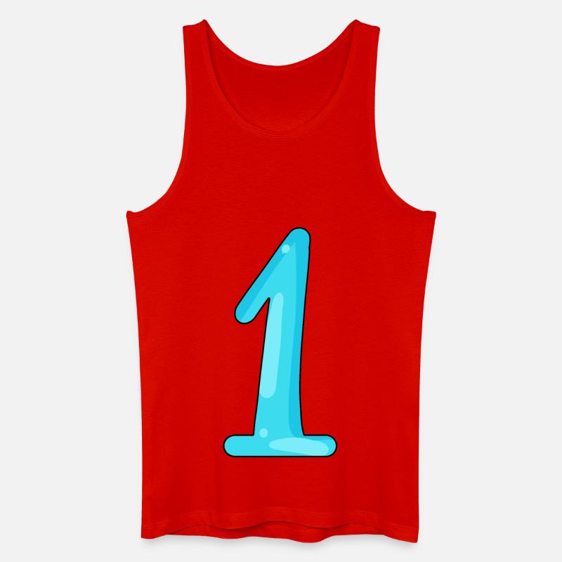 1 - Männer Bio Tank Top - Rot