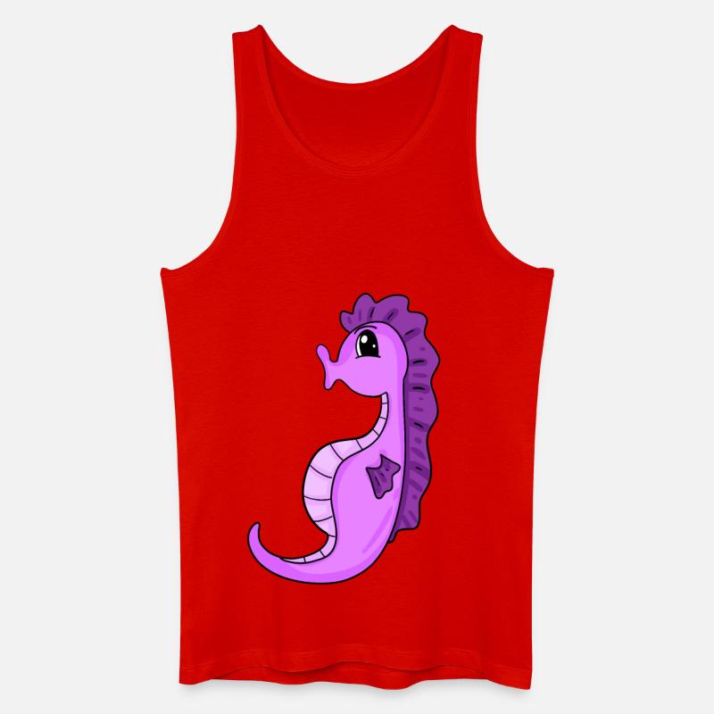 Seepferdchen Seepferd - Männer Bio Tank Top - Rot