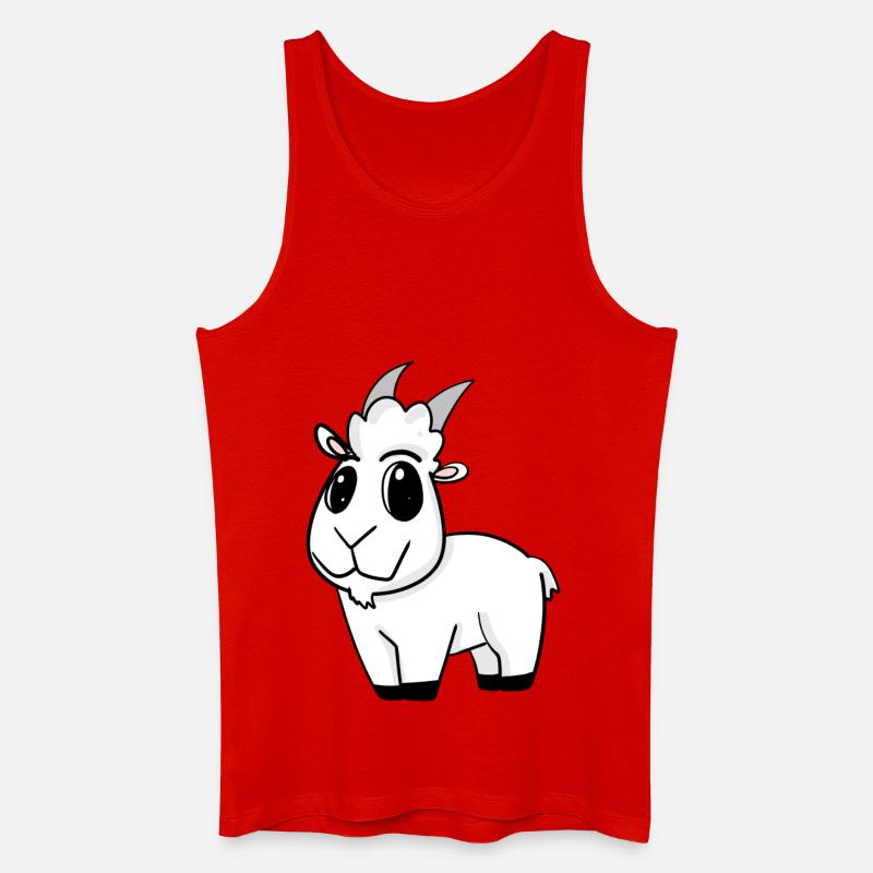 Ziege Ziegenbock Bock - Männer Bio Tank Top - Rot