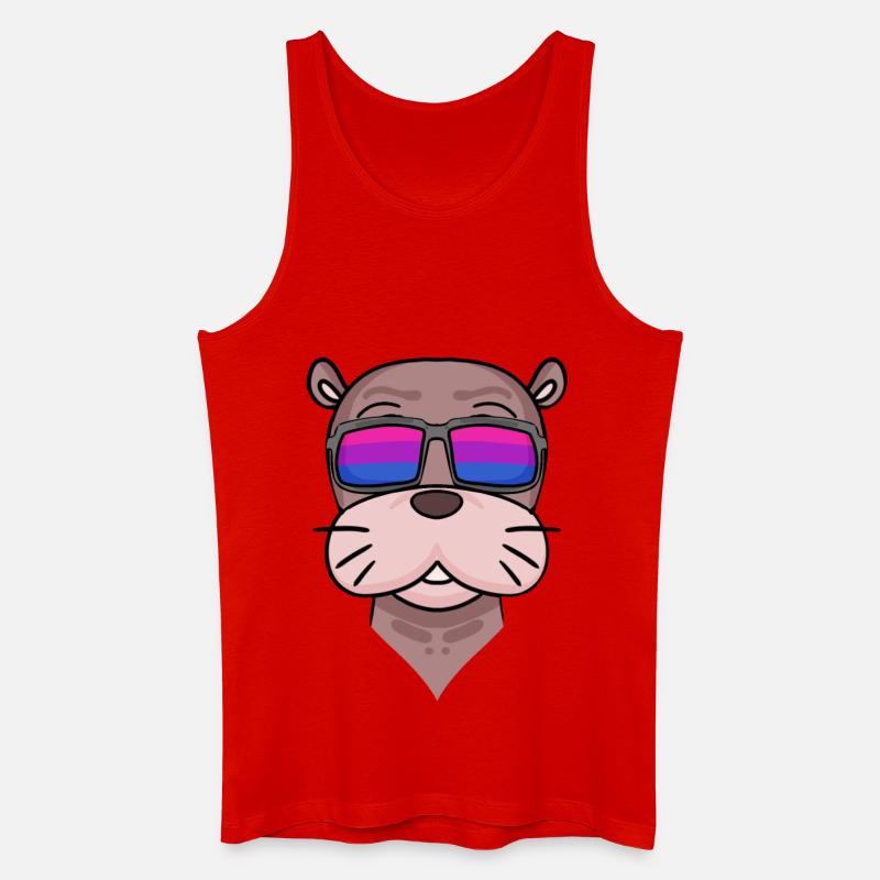 Bisexuell Seelöwe Geschenk - Männer Bio Tank Top - Rot