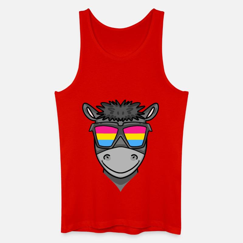 Esel - Männer Bio Tank Top - Rot