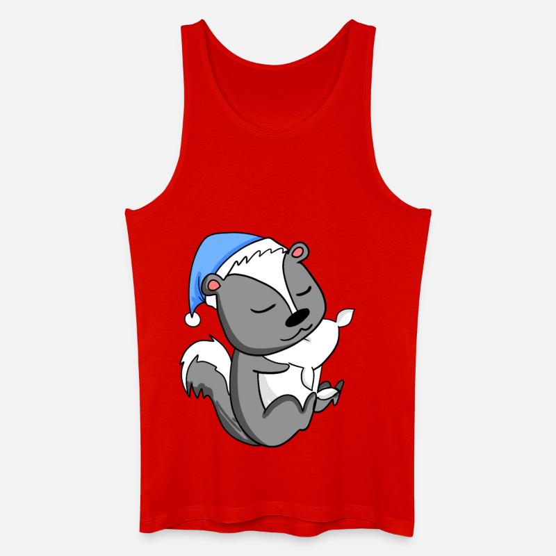 Stinktier - Männer Bio Tank Top - Rot