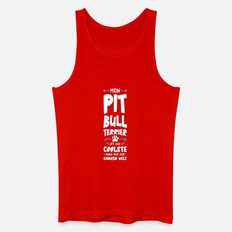 pit hund spruch - Männer Bio Tank Top - Rot