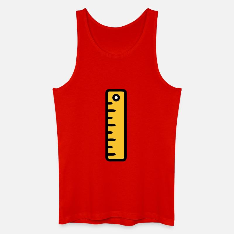 Scale Ruler Tool Office - Men’s Organic Tank Top - red