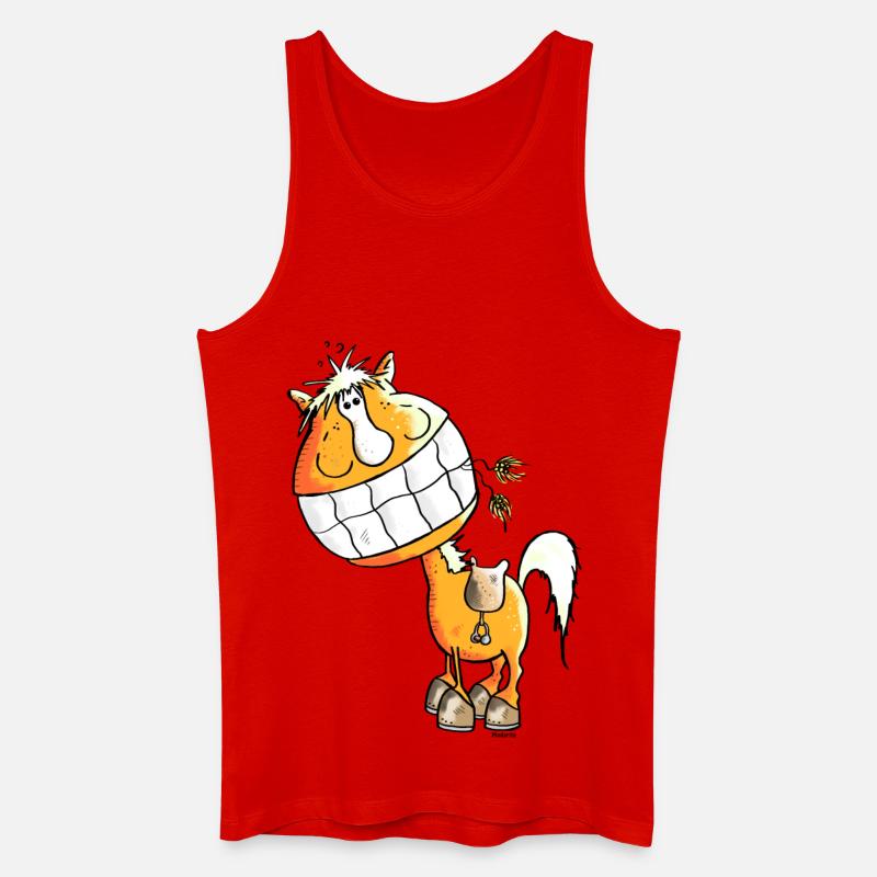 Strahlendes Pferd - Pferde - Männer Bio Tank Top - Rot