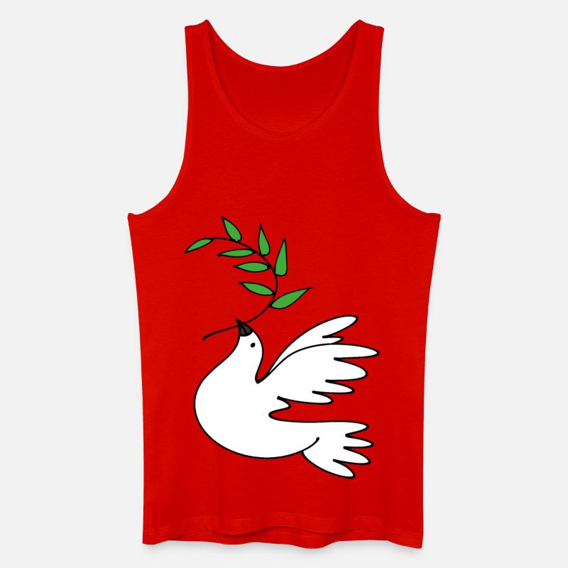 Friedenstaube - Männer Bio Tank Top - Rot