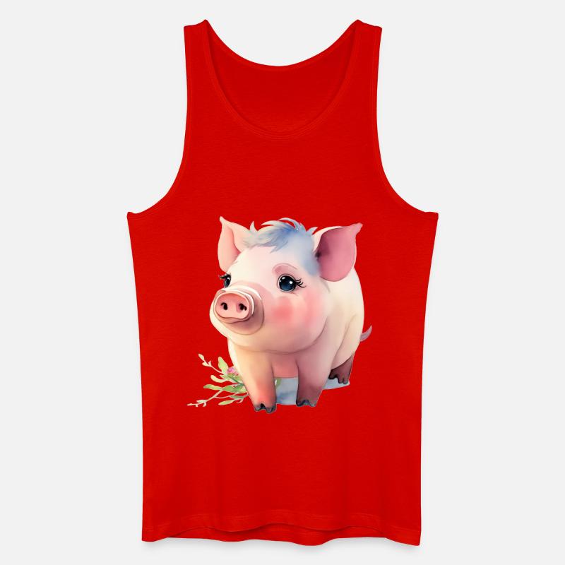 Ferkelchen - Männer Bio Tank Top - Rot