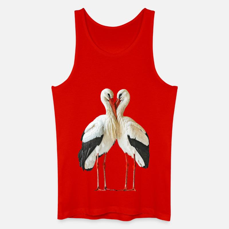 Weissstoerche-Storch - Männer Bio Tank Top - Rot