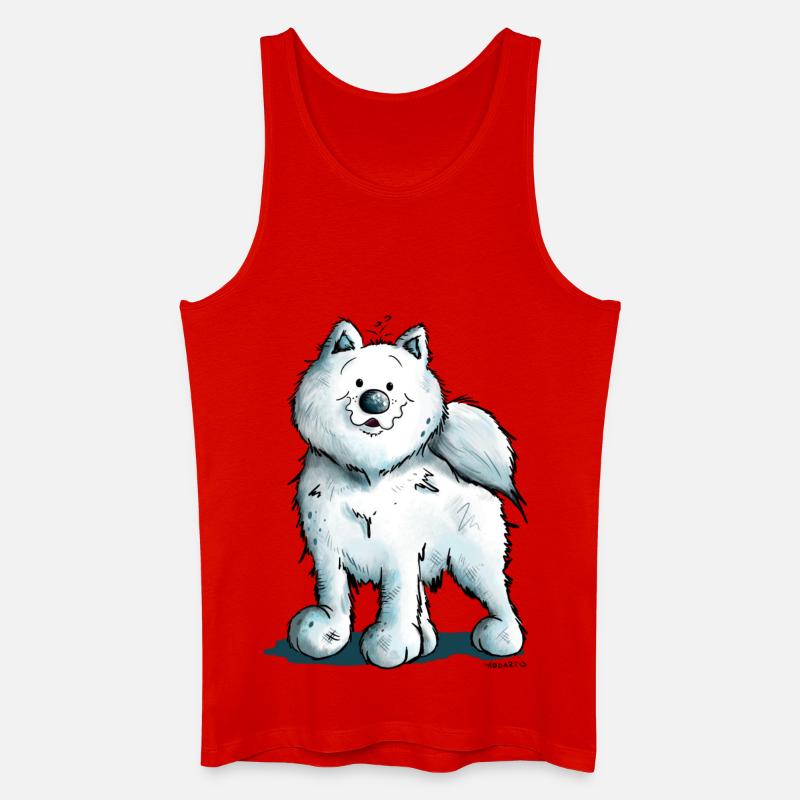 Søde Samojedhund - Økologisk tanktop til mænd - rød