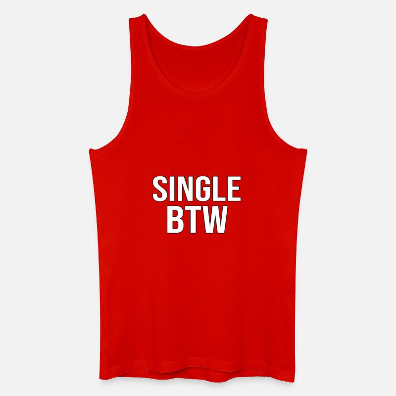 Single BTW Bold Monochrome - Männer Bio Tank Top - Rot