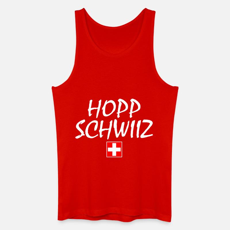 Hopp schwiiz - Männer Bio Tank Top - Rot