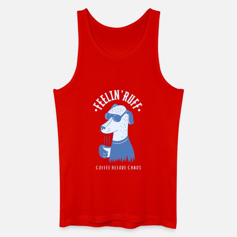 Feelin’ Ruff – Coffee Before Chaos - Männer Bio Tank Top - Rot