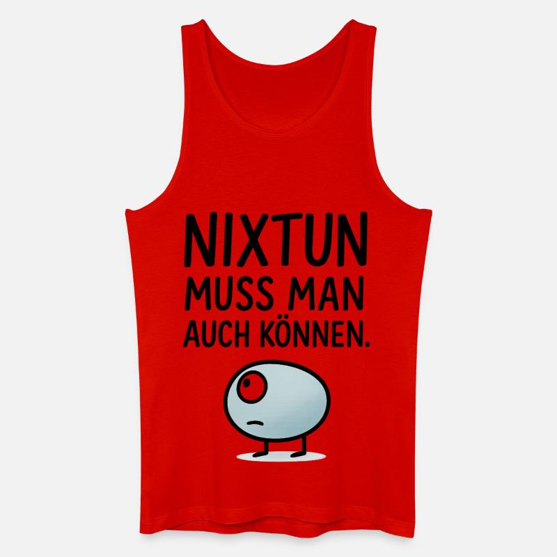 Nixtun muss man auch können - Männer Bio Tank Top - Rot