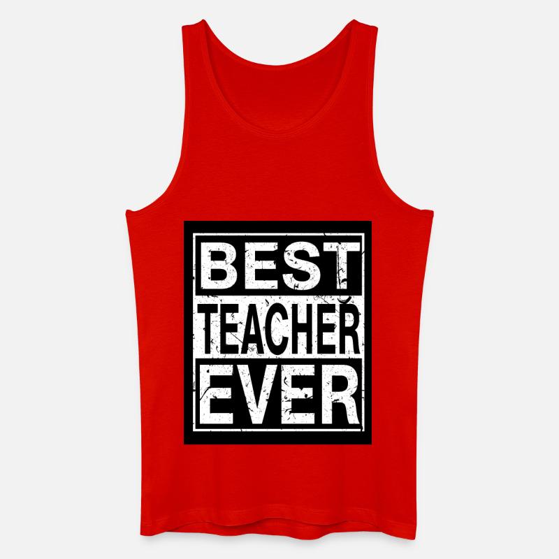 Lehrer Bester Lehrer - Männer Bio Tank Top - Rot