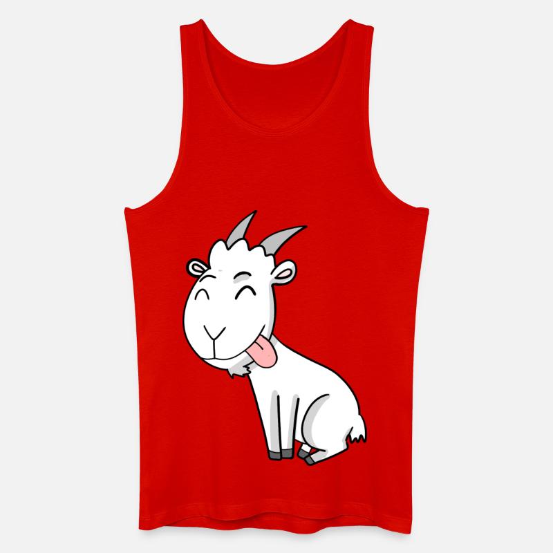 Ziege Ziegenbock Bock - Männer Bio Tank Top - Rot